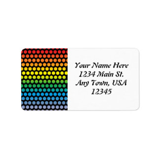 Étiquette Pois arc-en-ciel noir