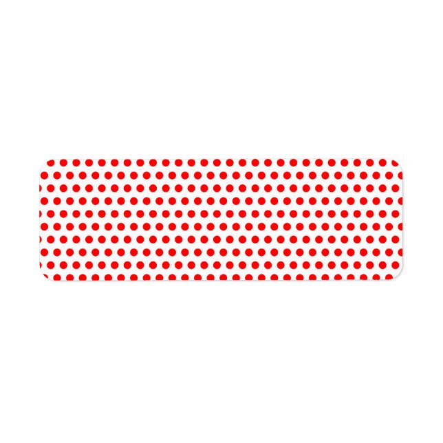Étiquette Pois minuscules rouges (Devant)