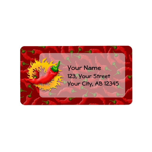 Étiquette Poivre avec flamme (Devant)