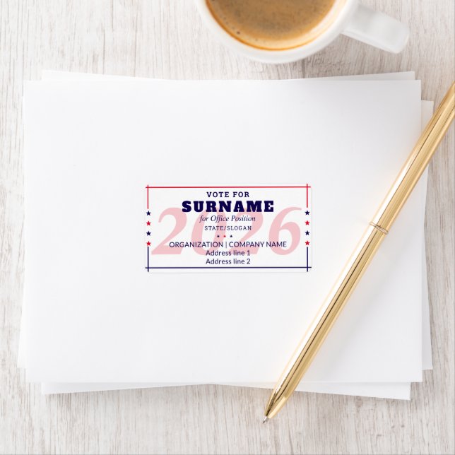 Étiquette Political Election Custom Campaign Candidate Name (En situation)