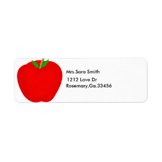 Étiquette pomme, Mme Sara Smith, 1212 Love Dr, Rosemary, G..