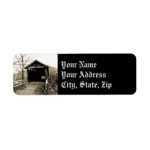 Étiquette Pont couvert vintage