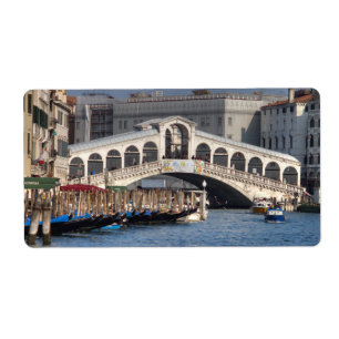 Étiquette Pont du Rialto Venise Italie
