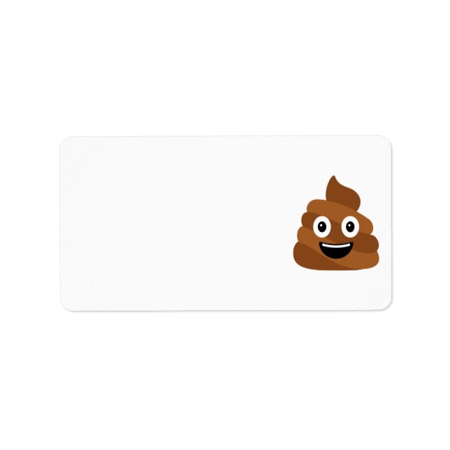 Étiquette Poop Emoji (Devant)