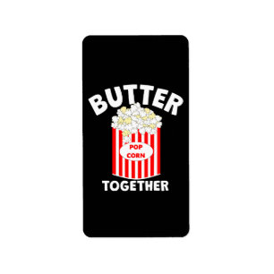 Étiquette Popcorn de film ensemble Beurre