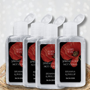 Étiquette  Poppy Spread Love Not Germs Hand Sanitizer