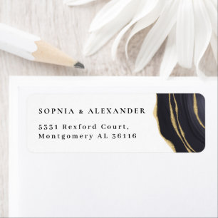 Étiquette Porte noire et or