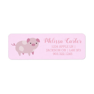 Étiquette Portes et Motifs pour bébés roses mignons