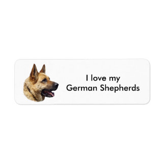 Étiquette Portrait de chien berger allemand alsacien