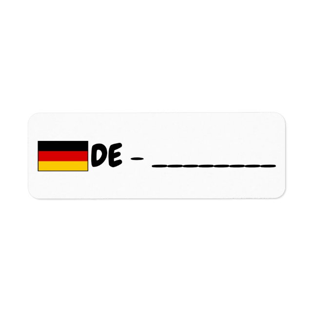 Étiquette post-franchissement de l'ID (Devant)