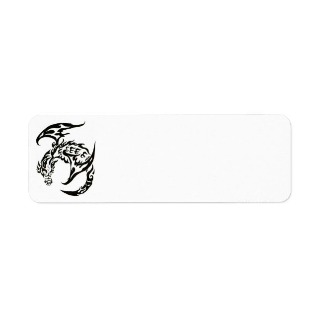 étiquette postal du dragon tribal (Devant)