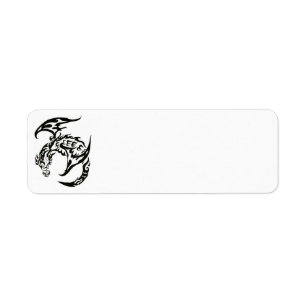 étiquette postale tribale de dragon