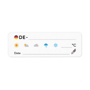 Étiquette Postcroisement ID DE Allemagne Météo Date ル