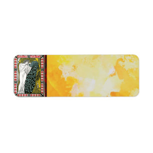 Étiquette Poster vintage : Peacock : Adresse de retour de fe