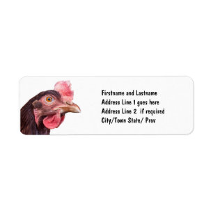 Étiquette Poule de couche faite varier le pas par rouge