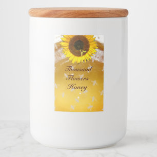ÉTIQUETTE POUR BOCAUX ABEILLE DE TOURNESOL ET DE MIEL, L'APICULTURE,