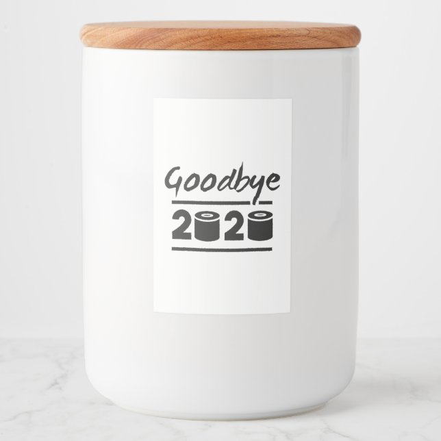 Étiquette Pour Bocaux Adieu papier toilette 2020 - c’est fini (Devant)