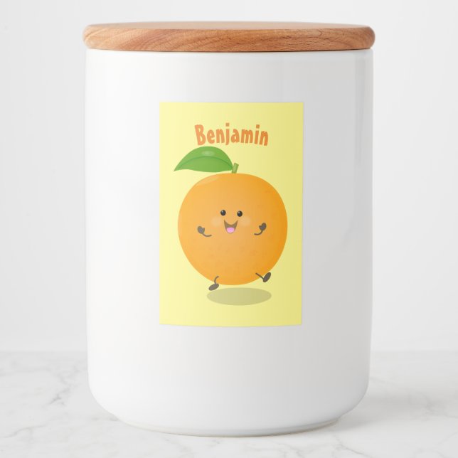 Étiquette Pour Bocaux Agréable agrumes d'orange (Devant)