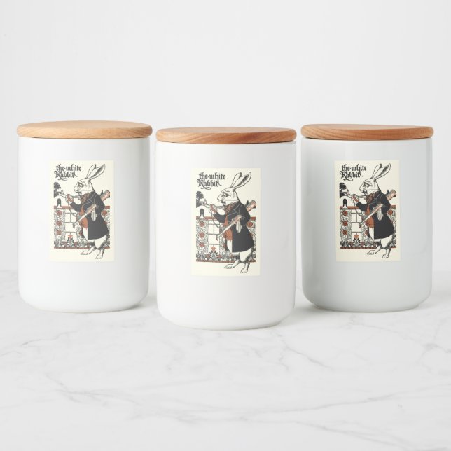 Étiquette Pour Bocaux Alice White Rabbit Classic Wonderland (Bouteilles)