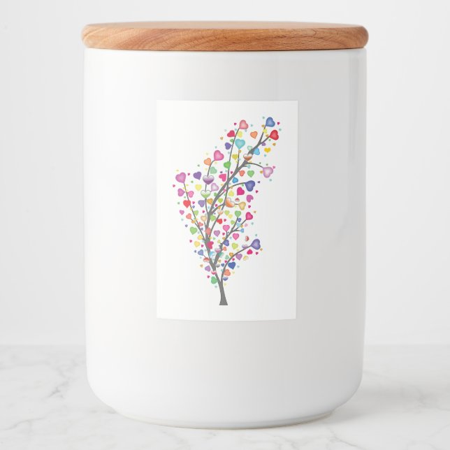 Étiquette Pour Bocaux Arbre d'amour et d'harmonie (Devant)