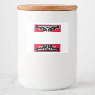 Étiquette Pour Bocaux Art deco element in red food label
