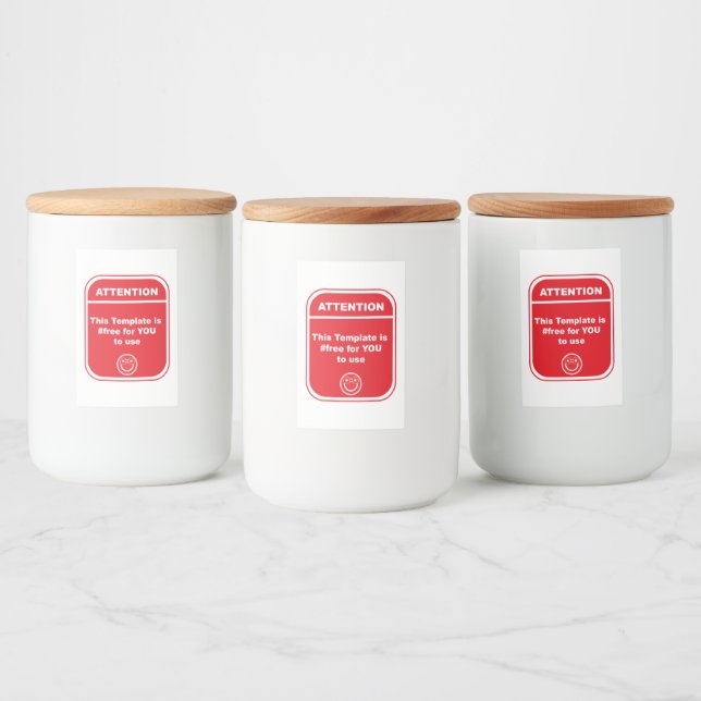 Étiquette Pour Bocaux Attention Ce Modèle est #libre d'utiliser Cutomize (Bouteilles)