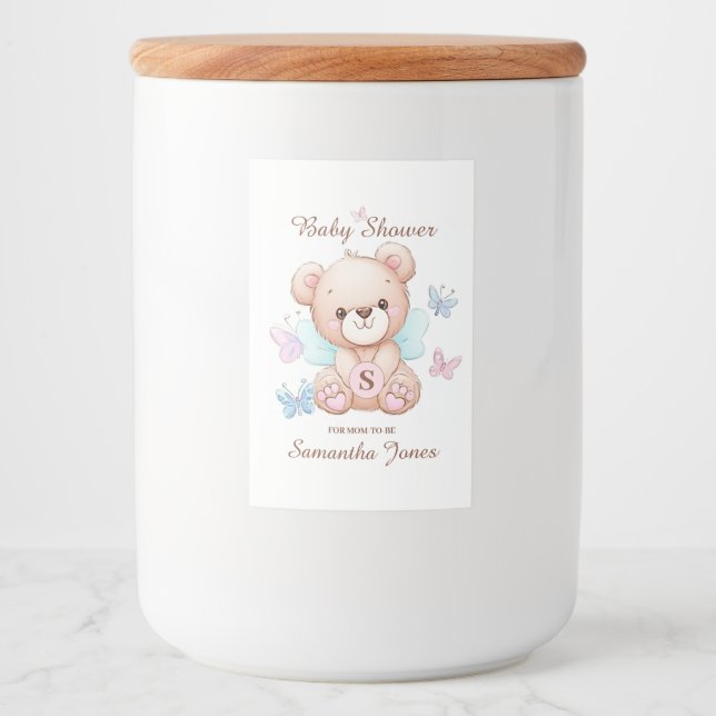 Étiquette Pour Bocaux Baby shower personnalisé (Devant)