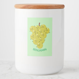 Étiquette Pour Bocaux Belle bande de raisins amusante illustration