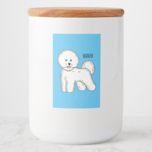 Étiquette Pour Bocaux Bichon frise dog dessin animé