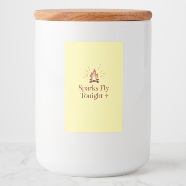 Étiquette Pour Bocaux Bonfire Night Bottle Label 🔥 | Cozy Fall Party (Devant)