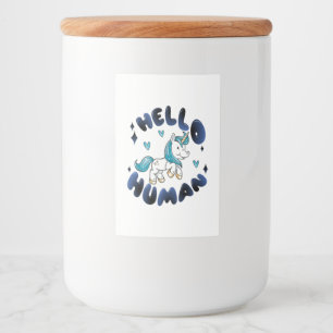Étiquette Pour Bocaux Bonjour l'homme Lovely Unicorn