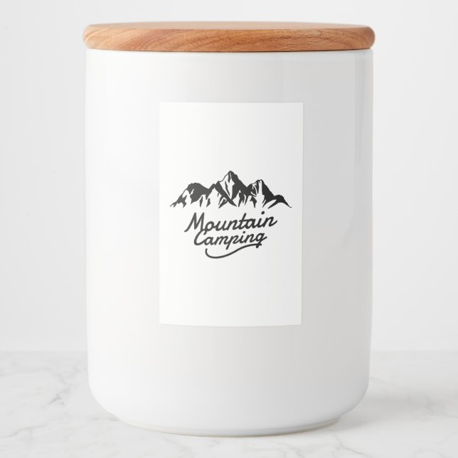 Étiquette Pour Bocaux Camping de montagne (Devant)