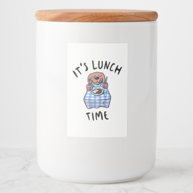 Étiquette Pour Bocaux C'est l'heure du déjeuner (Devant)