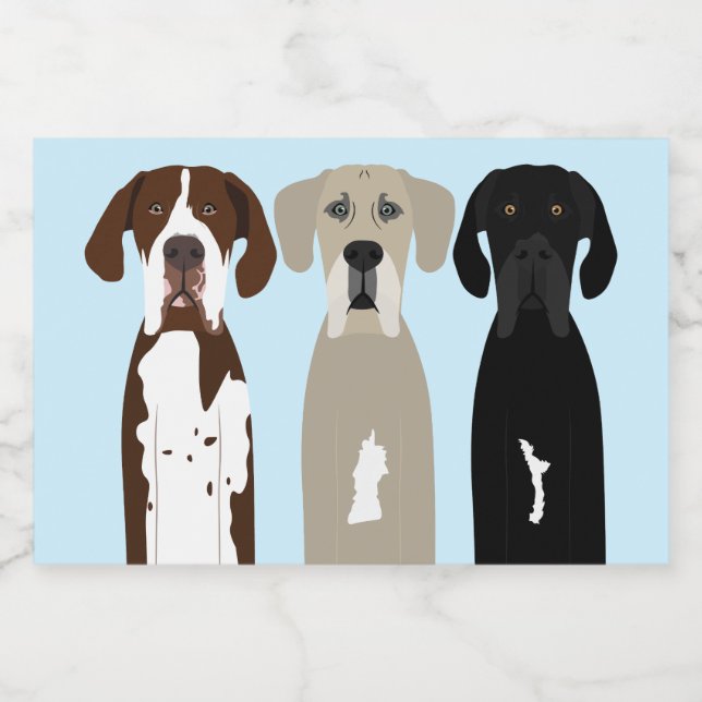 Étiquette Pour Bocaux Chiens géants (Étiquettes simples)