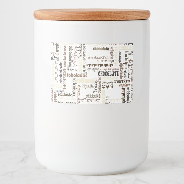 Étiquette Pour Bocaux Chocolat (Devant)