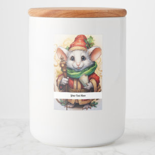 Étiquette Pour Bocaux Christmas Mouse 4 Votre texte ici