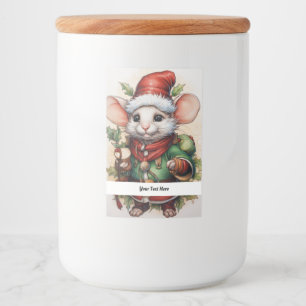 Étiquette Pour Bocaux Christmas Mouse 50 Votre texte ici
