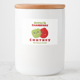 Étiquette Pour Bocaux Chutney de pomme et de canneberge