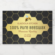 Cire d'abeille et miel noir et or