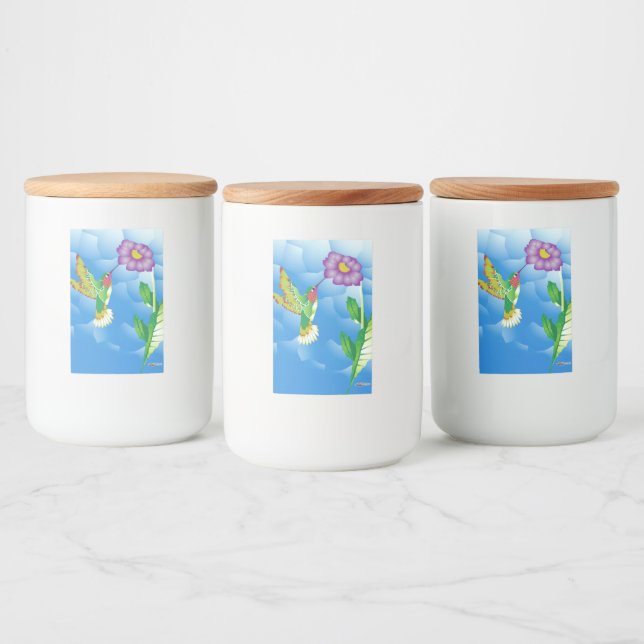 Étiquette Pour Bocaux Colibri : Stylisé (Bouteilles)