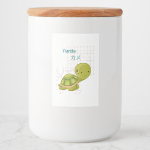 Étiquette Pour Bocaux Collection Cute Turtle-Kawaii