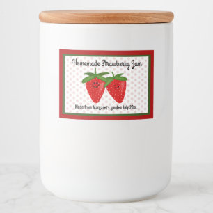 Étiquette Pour Bocaux Conception de confiture de fraises maison