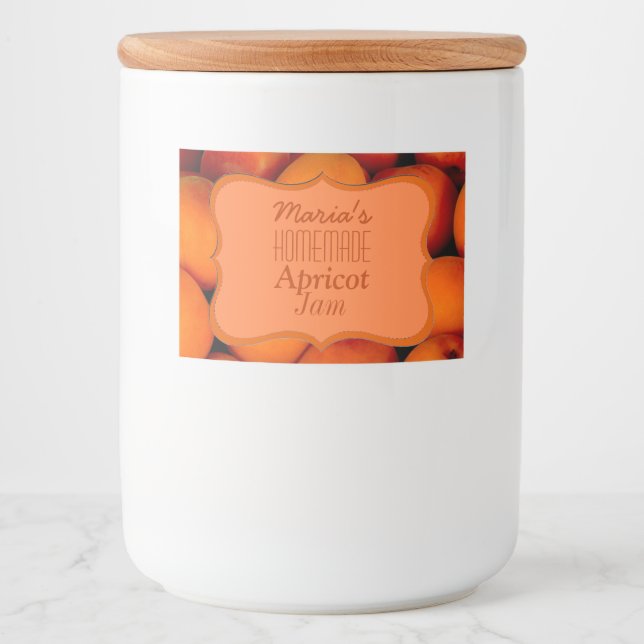 Étiquette Pour Bocaux Confiture d'abricot maison (Devant)