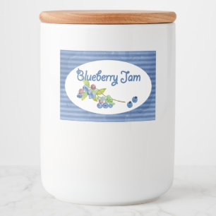Étiquette Pour Bocaux Conserves de confiture de bleuet