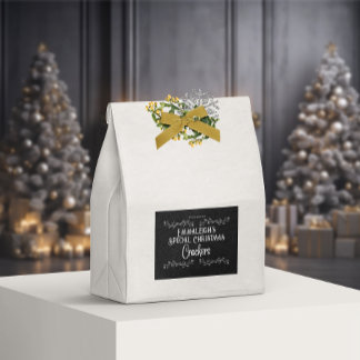 Étiquette Pour Bocaux Crackers faits maison Aesthétique Noir