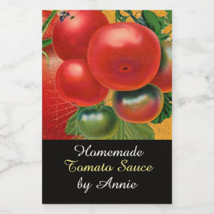 ÉTIQUETTE POUR BOCAUX CUISINE DE TOMATES PRÉSERVÉE, CANNEAUX, SAUCE DE