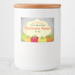 Étiquette Pour Bocaux Cuisine italienne sauce basilic tomate en conserve