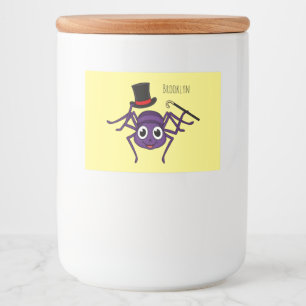 Étiquette Pour Bocaux Cute Spider dans le top a un dessin animé