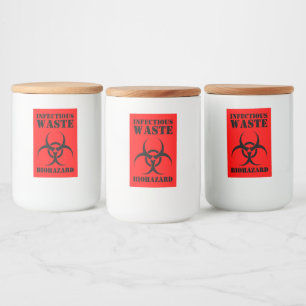 Étiquette Pour Bocaux Déchets infectieux amusants Biodanger Halloween