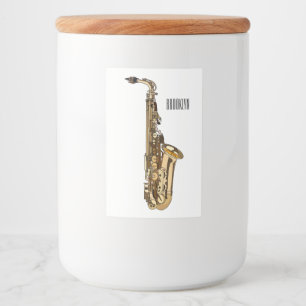 Étiquette Pour Bocaux dessin animé saxophone